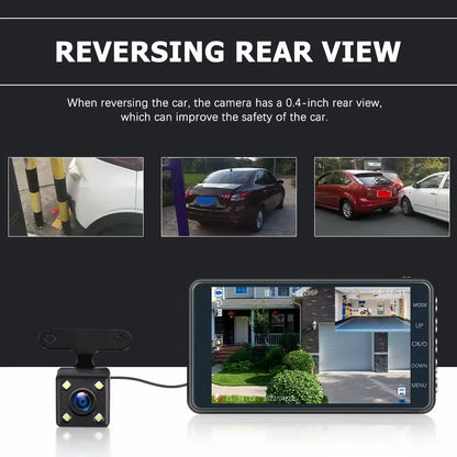 Experience Unmatched Clarity with Our Dual Lens 4.0 Inches Car DVR Dash Cam - Your Ultimate Driving Companion!