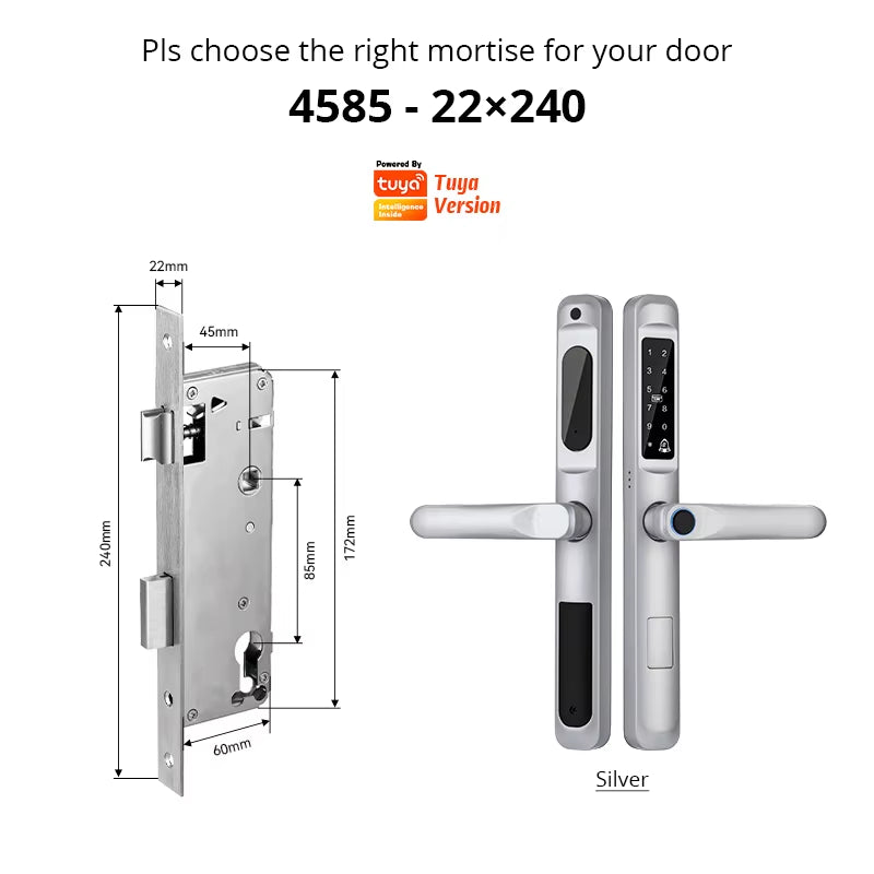 Revolutionary Tuya WiFi Waterproof Smart Door Lock - Biometric Fingerprint Digital Keyless Handle for Glass and Wooden Doors