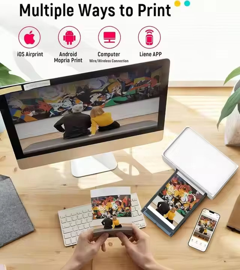 The Ultimate Liene 4x6'' Portable Photo Printer - Capture and Print Memories Instantly with Vibrant Quality